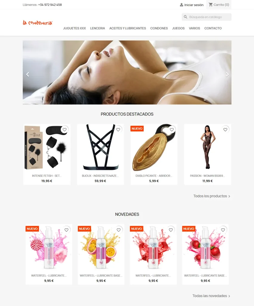 diseño tienda online lacondoneria